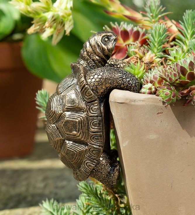 Plow & Hearth wieszak na garnki w kształcie żółwia 02XR6395 podwórko i ogród