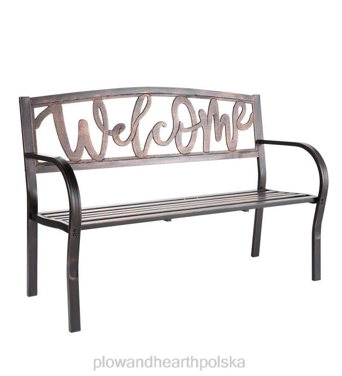 Plow & Hearth witamy metalową ławkę ogrodową 02XR6508 podwórko i ogród