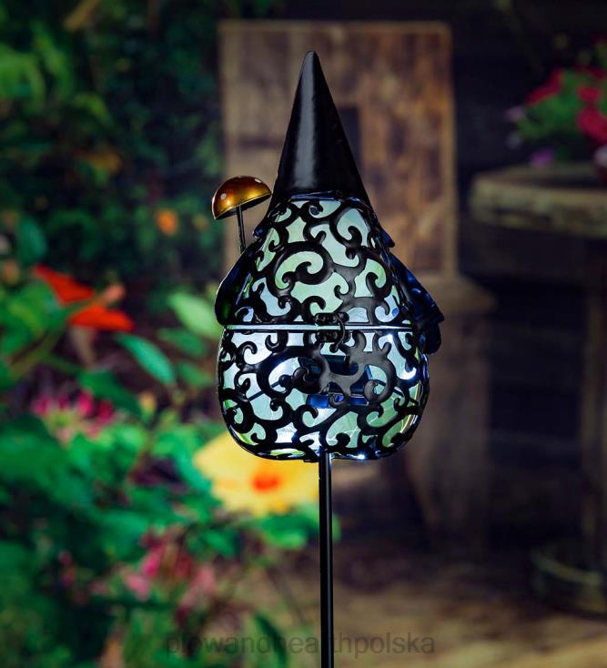 Plow & Hearth 36-calowy tajny słupek do ogrodu słonecznego - gnom 02XR6243 podwórko i ogród