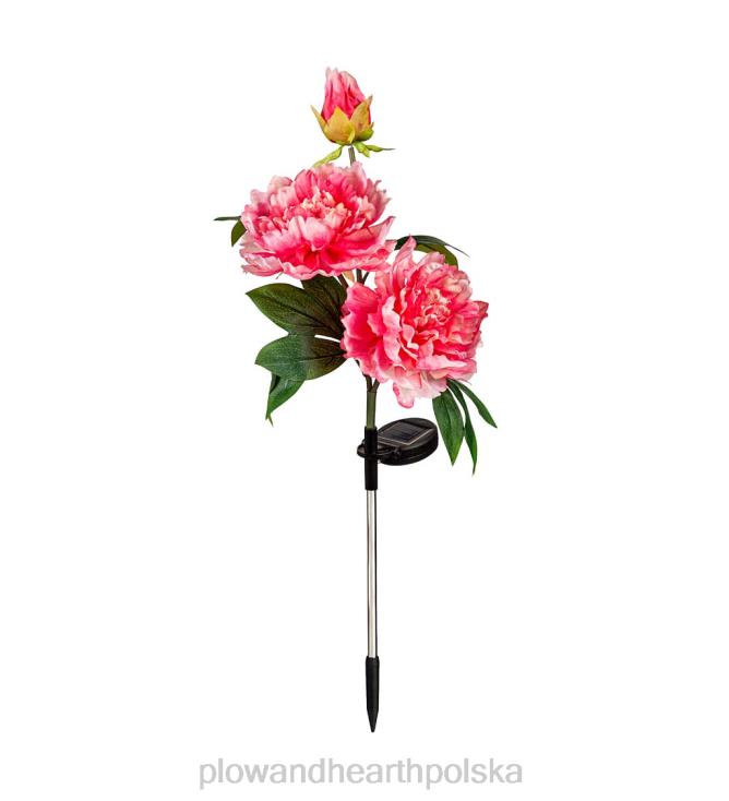 Plow & Hearth Ciemnoróżowa piwonia słoneczna palika ogrodowa 02XR6153 podwórko i ogród