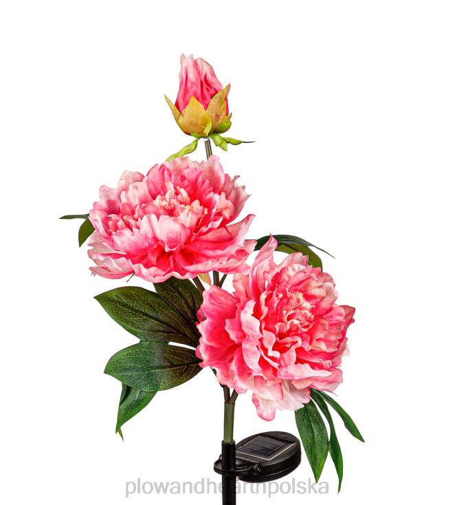 Plow & Hearth Ciemnoróżowa piwonia słoneczna palika ogrodowa 02XR6153 podwórko i ogród