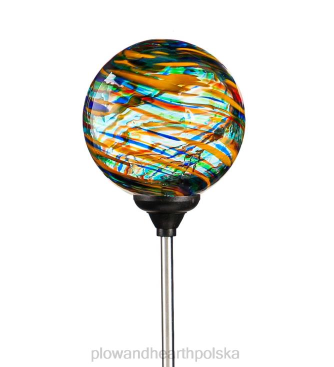 Plow & Hearth kolorowa wirowa słoneczna stawka ogrodowa - królewski wir 02XR6435 podwórko i ogród