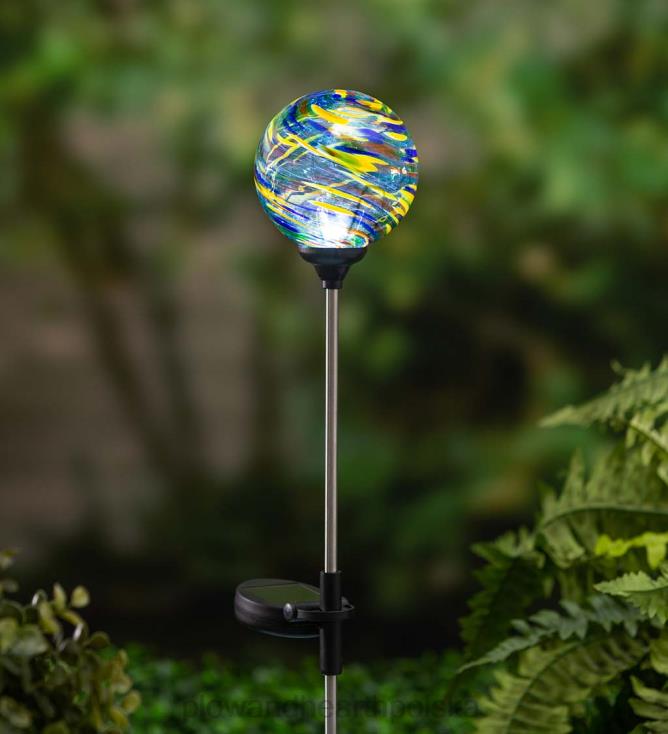 Plow & Hearth kolorowa wirowa słoneczna stawka ogrodowa - królewski wir 02XR6435 podwórko i ogród