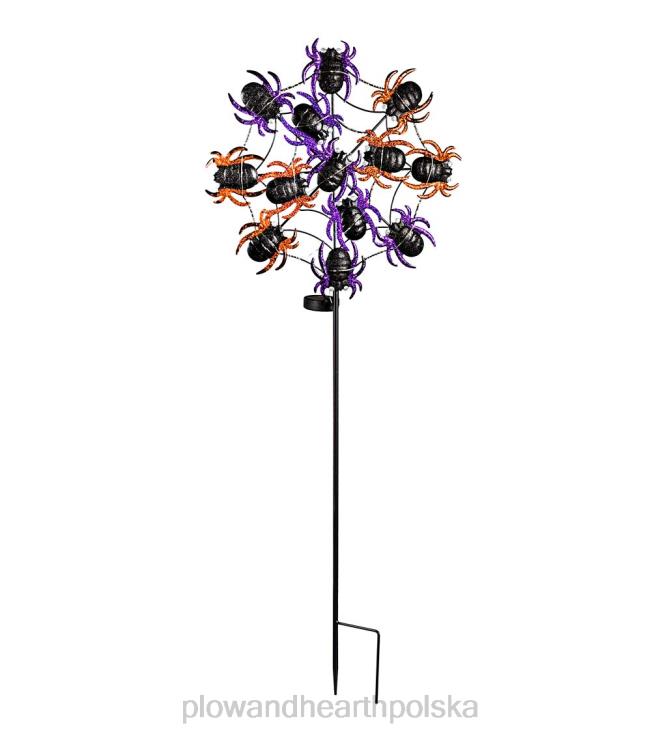 Plow & Hearth sieć pajęczych palików ogrodowych z efektem świetlnym goniącym słońce 02XR6447 podwórko i ogród