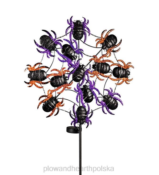 Plow & Hearth sieć pajęczych palików ogrodowych z efektem świetlnym goniącym słońce 02XR6447 podwórko i ogród