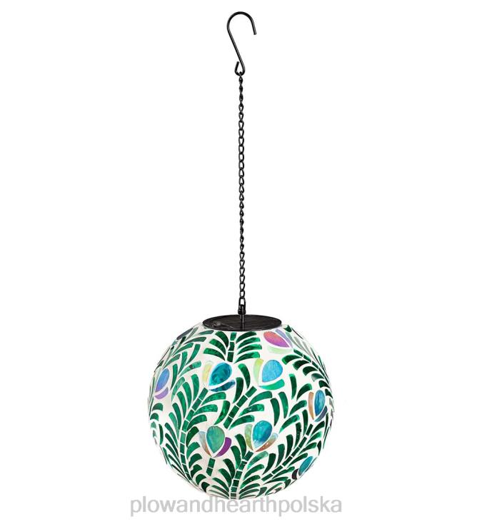Plow & Hearth Wisząca mozaika solarna kula wpatrująca - kwiatowa 02XR6417 podwórko i ogród