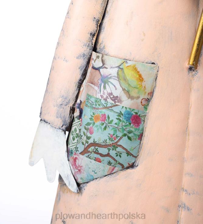 Plow & Hearth metalowa statua ogrodowa kaczka z bajki - niebieska 02XR6166 podwórko i ogród