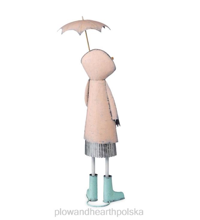 Plow & Hearth metalowa statua ogrodowa kaczka z bajki - niebieska 02XR6166 podwórko i ogród