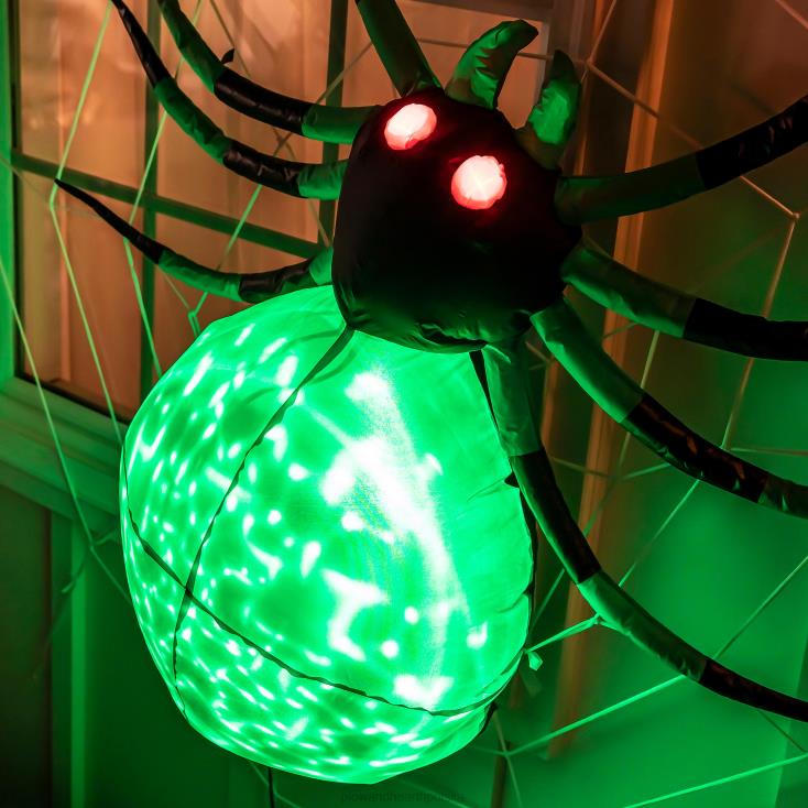 Plow & Hearth oświetlony pająk w internecie nadmuchiwany halloween 02XR6424 podwórko i ogród