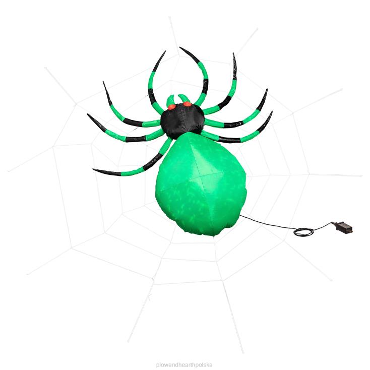 Plow & Hearth oświetlony pająk w internecie nadmuchiwany halloween 02XR6424 podwórko i ogród