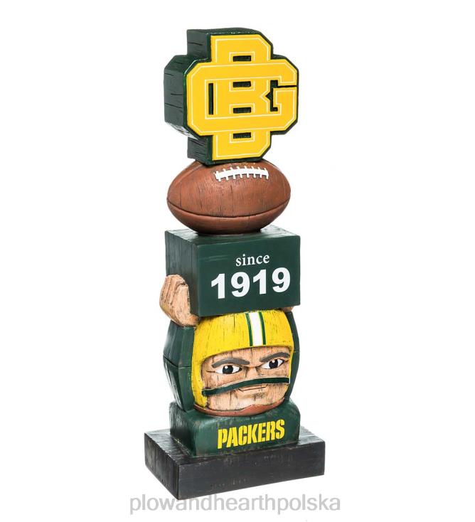 Plow & Hearth zabytkowa statua ogrodowa do piłki nożnej - pakowacze z zieloną zatoką 02XR6421 podwórko i ogród