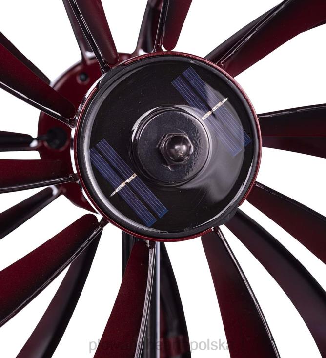 Plow & Hearth Metalowy wiatrak w kształcie kwiatka, zasilany energią słoneczną, z dwukierunkowymi wirnikami - miedź verdigris 02XR663 podwórko i ogród