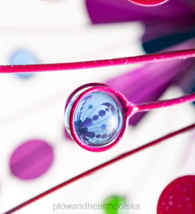 Plow & Hearth metalowy wiatraczek z bąbelkami klejnotów - fioletowy 02XR6357 podwórko i ogród