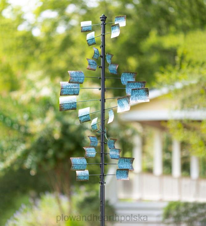 Plow & Hearth ponadgabarytowy, metalowy wiatrak w kształcie spirali 02XR6349 podwórko i ogród