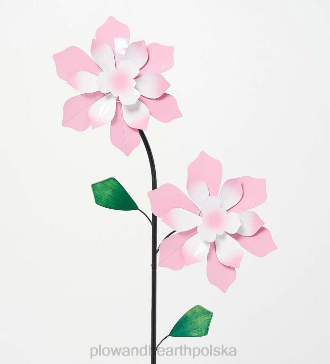 Plow & Hearth wiatraczek z podwójnymi kwiatami - różowy 02XR6335 podwórko i ogród