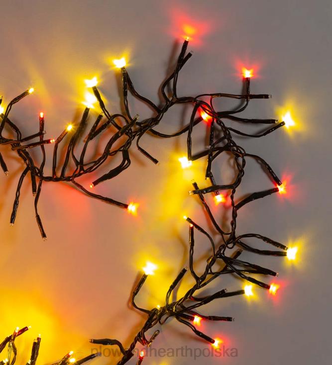 Plow & Hearth Elektryczne światła klastrowe wewnętrzne/zewnętrzne z 1128 wielokolorowymi diodami LED; 32' 02XR633 podwórko i ogród