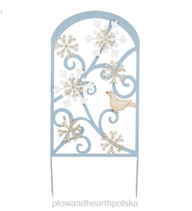 Plow & Hearth metalowa krata ogrodowa w kształcie płatków śniegu 02XR618 podwórko i ogród