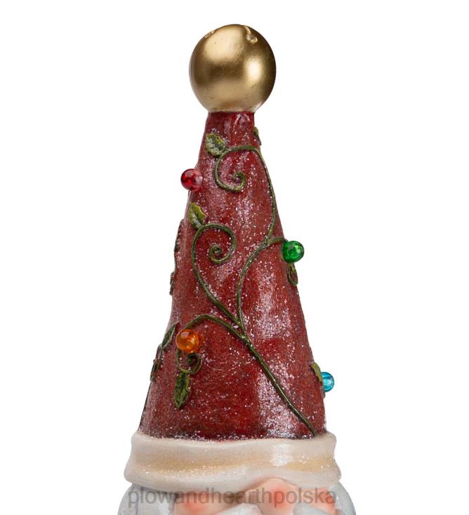 Plow & Hearth oświetlony świąteczny posąg krasnala ogrodowego 02XR614 podwórko i ogród