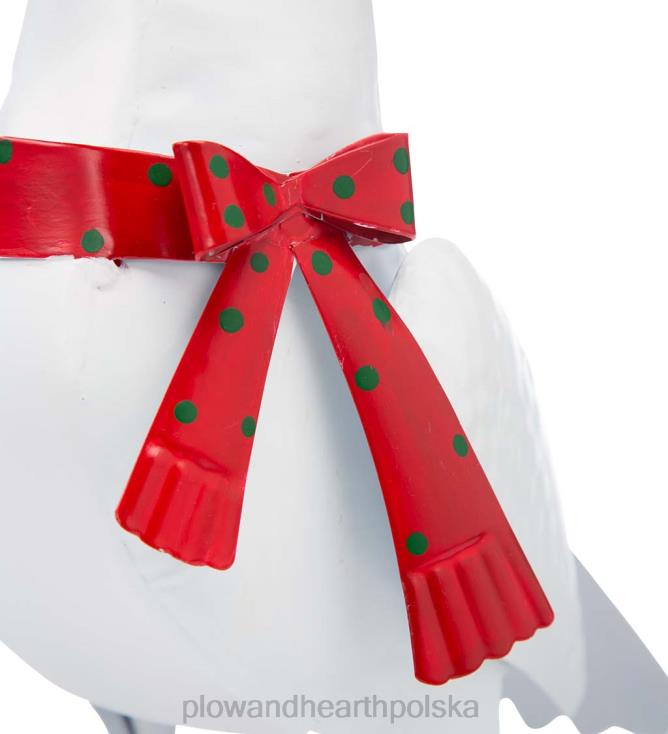 Plow & Hearth Świąteczne metalowe statuetki ogrodowe z gołębiem, zestaw 2 sztuk 02XR622 podwórko i ogród