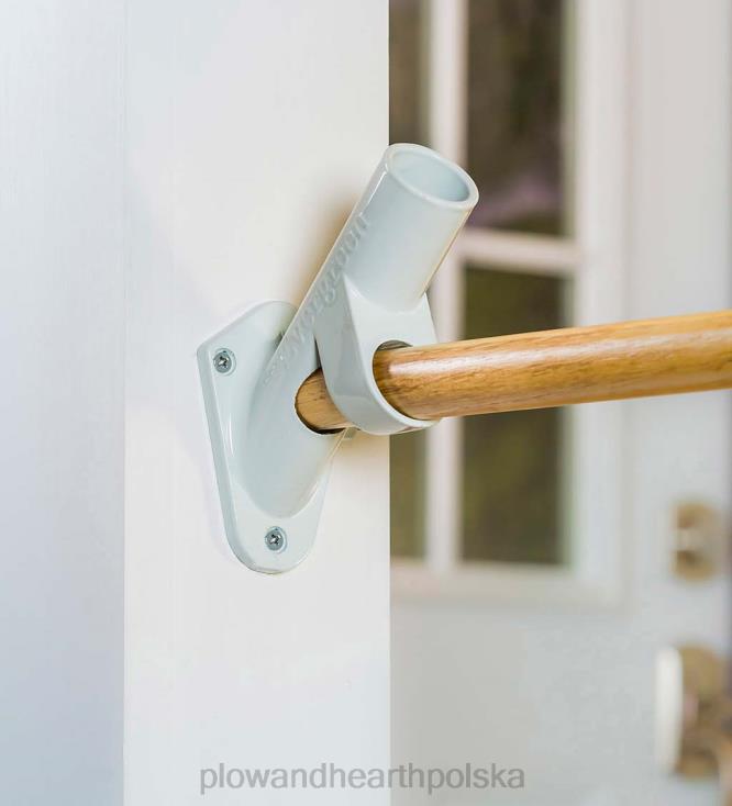 Plow & Hearth dwupozycyjny aluminiowy uchwyt na flagę domową z białym wykończeniem 02XR6642 podwórko i ogród