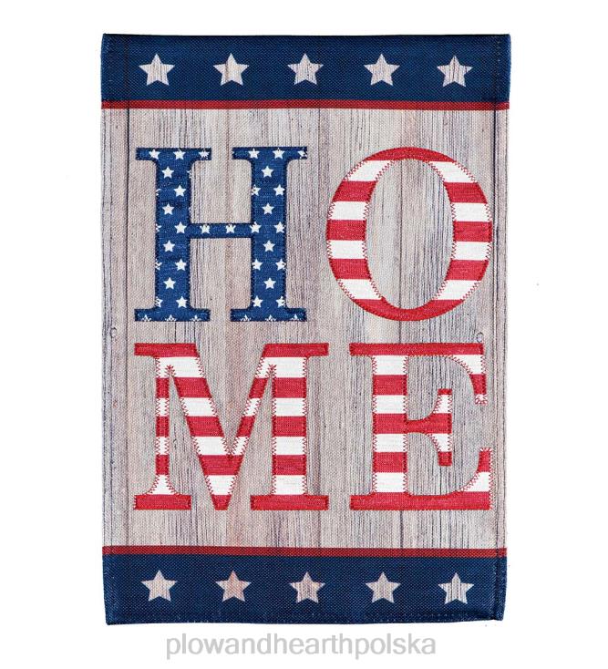 Plow & Hearth flaga ogrodowa z jutowego ogrodu americana 02XR6580 podwórko i ogród