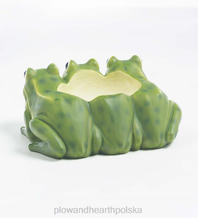 Plow & Hearth Sadzarka do żab trojaczków do użytku wewnątrz/na zewnątrz na kwiaty lub zioła 02XR6960 podwórko i ogród