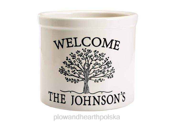 Plow & Hearth personalizowana doniczka drzewo życia - czarna 02XR6922 podwórko i ogród