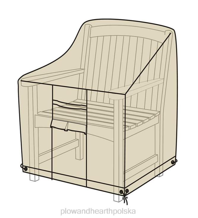 Plow & Hearth Pokrycie fotela Deluxe - tan 02XR61022 podwórko i ogród