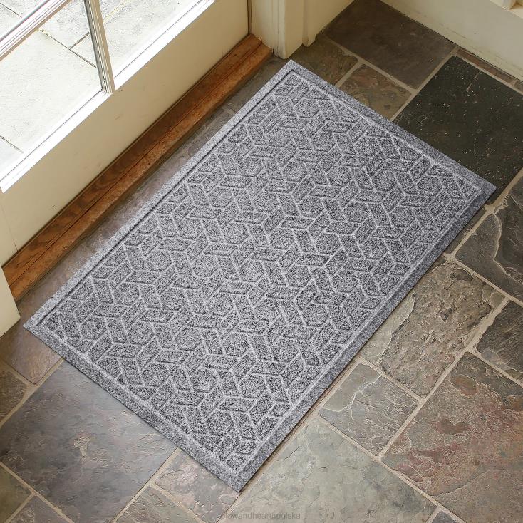 Plow & Hearth Wycieraczka o splocie trzcinowym, nadająca się do prania w pralce - granit 02XR61064 podwórko i ogród