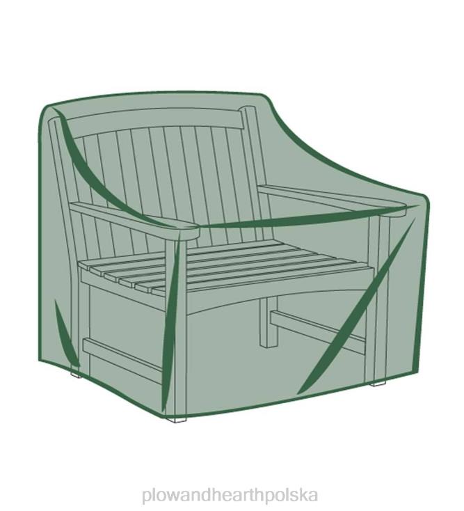 Plow & Hearth klasyczny pokrowiec na krzesło z głębokim siedziskiem - zielony 02XR61023 podwórko i ogród