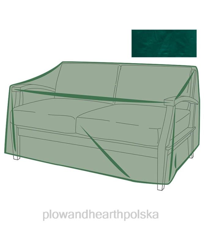 Plow & Hearth klasyczny pokrowiec na meble ogrodowe na każdą pogodę na fotel Love - zielony 02XR61039 podwórko i ogród