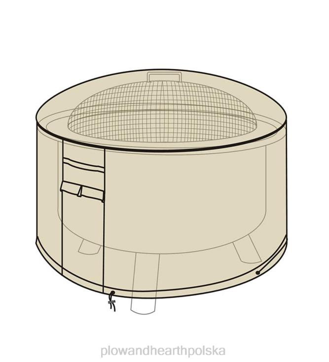 Plow & Hearth luksusowa pokrywa na palenisko - brązowa 02XR61073 podwórko i ogród