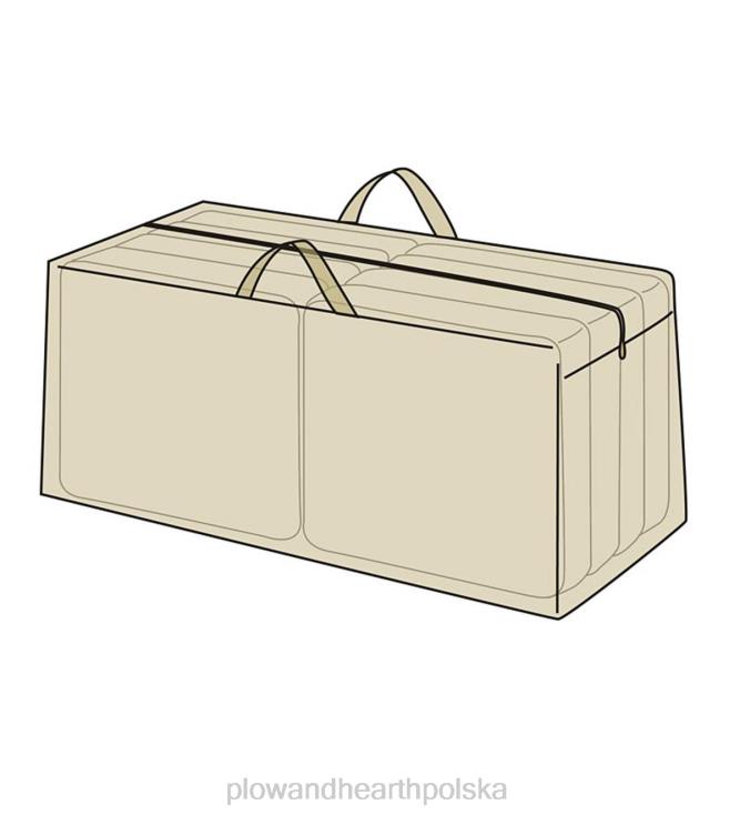 Plow & Hearth luksusowa torba do przechowywania poduszek do mebli ogrodowych - tan 02XR61027 podwórko i ogród