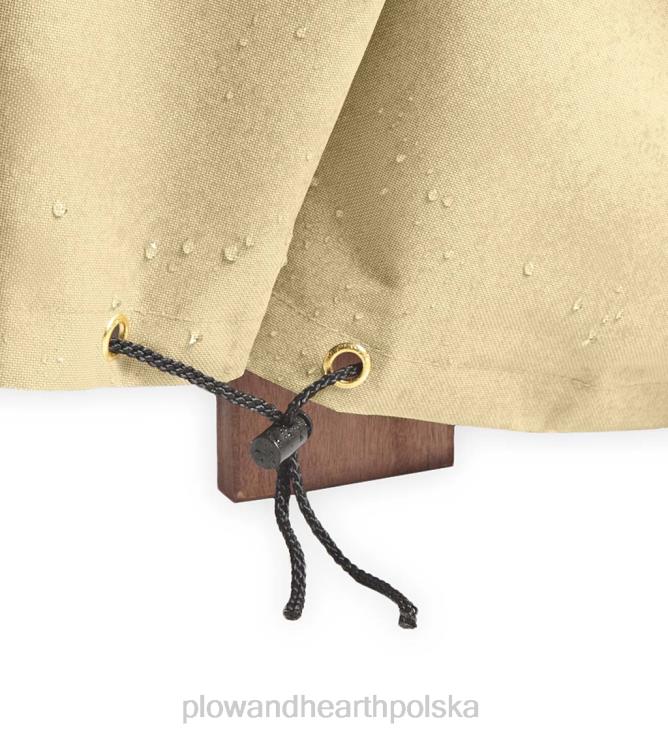 Plow & Hearth luksusowy pokrowiec na otomanę - tan 02XR61011 podwórko i ogród