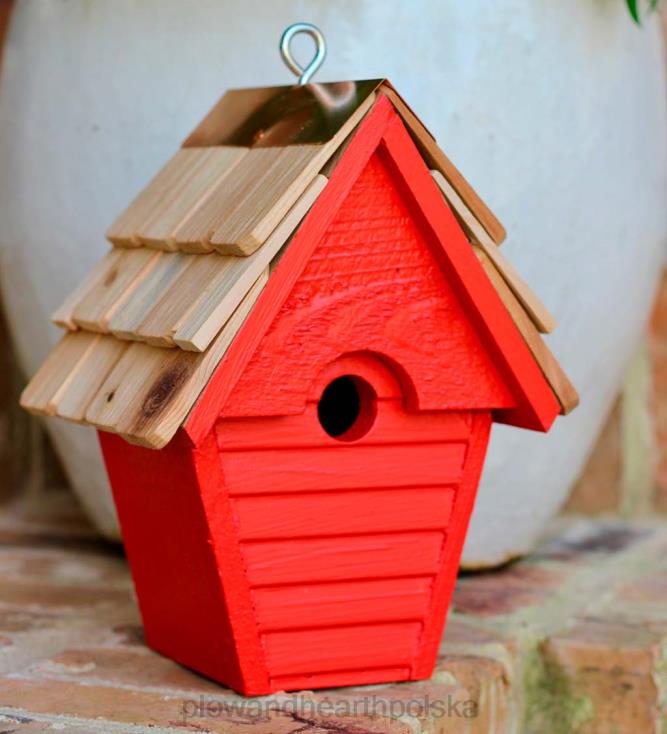 Plow & Hearth domek dla ptaków strzyżyka ćwierkającego - niebieska skorupka jajka 02XR6862 podwórko i ogród