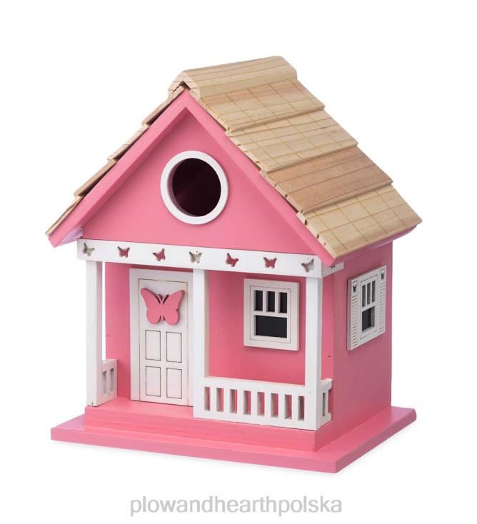 Plow & Hearth drewniany domek dla ptaków w kształcie motyla 02XR6878 podwórko i ogród