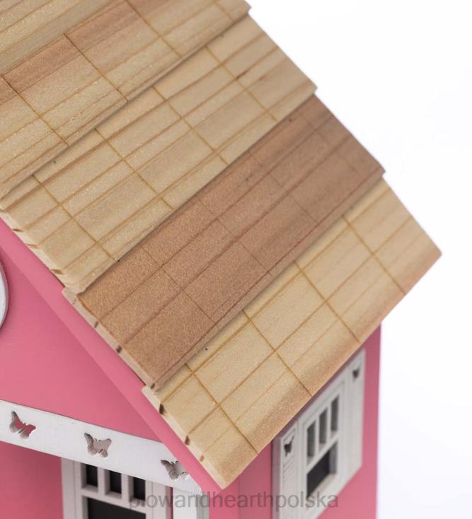 Plow & Hearth drewniany domek dla ptaków w kształcie motyla 02XR6878 podwórko i ogród