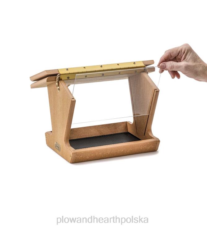 Plow & Hearth Karmnik dla ptaków w kształcie leja z recyklingu, wykonany z polietylenu 02XR6785 podwórko i ogród