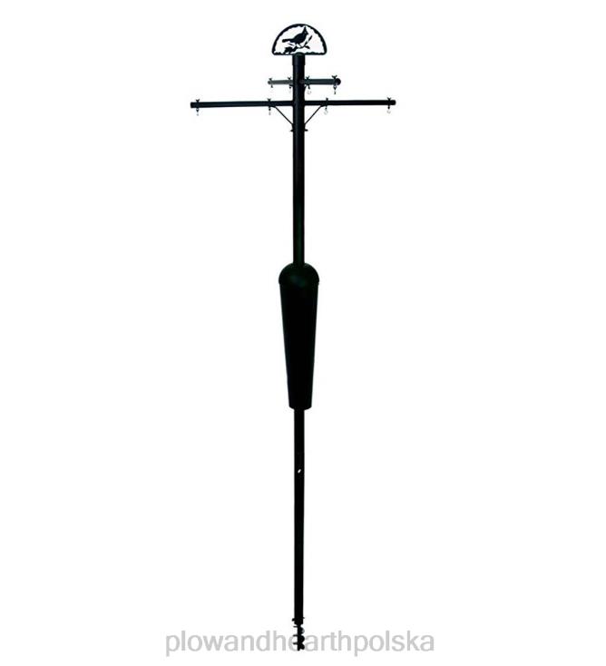 Plow & Hearth Odporna na warunki pogodowe zatyczka do karmnika dla ptaków i stojak na rośliny - brąz 02XR6760 podwórko i ogród