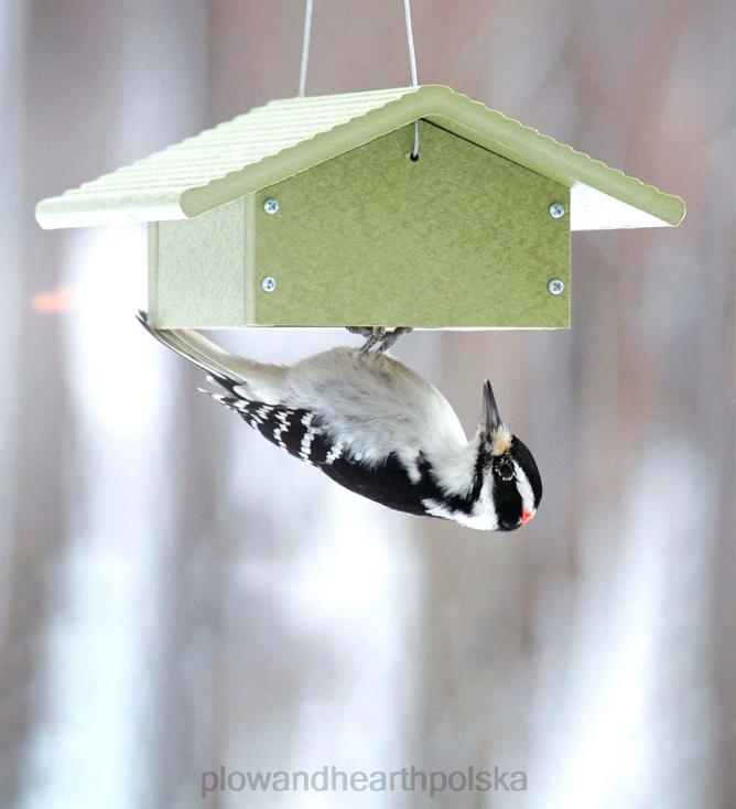 Plow & Hearth Odwrócony podajnik łóju z tworzywa sztucznego z recyklingu 02XR6737 podwórko i ogród