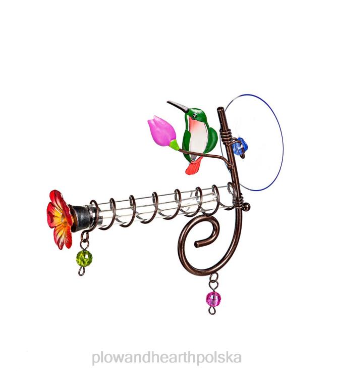 Plow & Hearth kwiatowy karmnik dla kolibrów montowany na oknie 02XR6787 podwórko i ogród