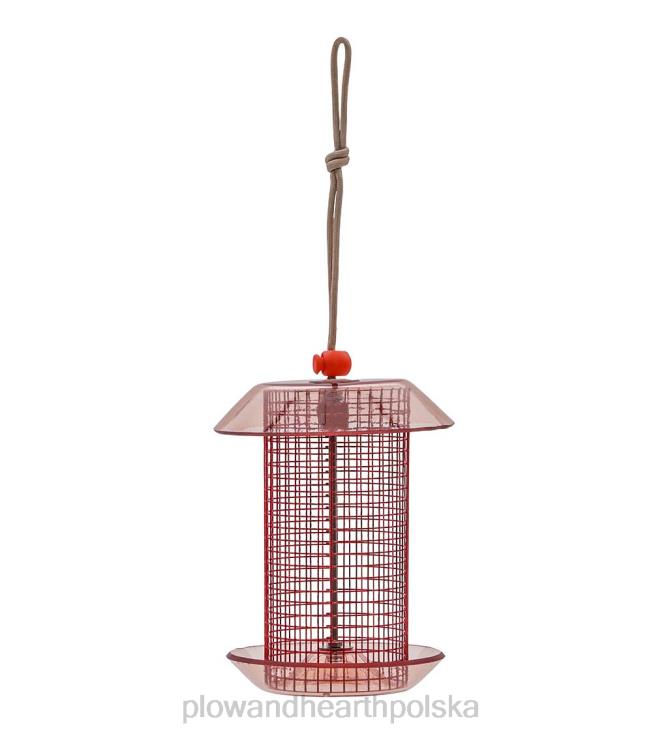 Plow & Hearth mały karmnik dla ptaków z nasionami słonecznika - koral 02XR6819 podwórko i ogród