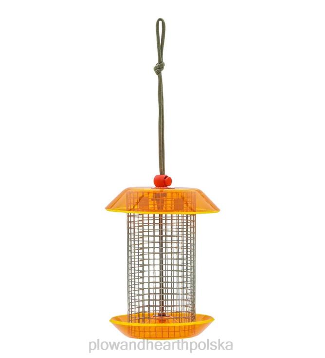 Plow & Hearth mały karmnik dla ptaków z nasionami słonecznika - koral 02XR6819 podwórko i ogród