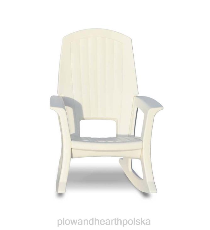 Plow & Hearth Ekologiczny fotel bujany na każdą pogodę - ciemnoszary brąz 02XR6678 podwórko i ogród