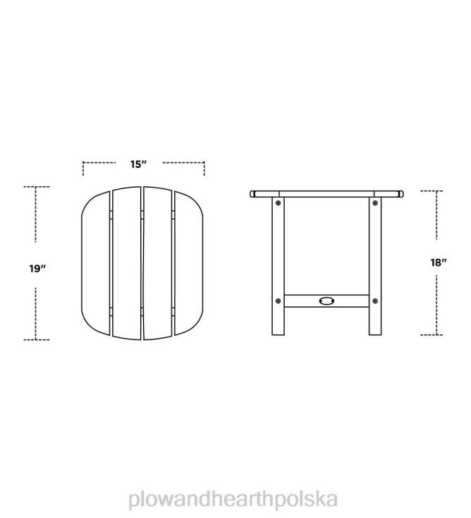 Plow & Hearth Krzesło Adirondack z drewna Polywood z chowaną otomaną - niebieskie 02XR6682 podwórko i ogród