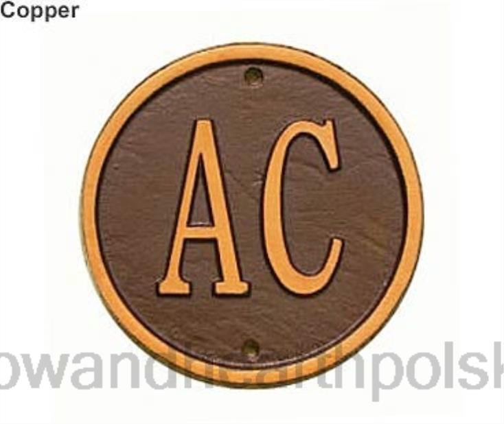 Plow & Hearth Wykonana w USA, ręcznie wykonana, odlewana z aluminium tabliczka trawnikowa - antyczna miedź 02XR6694 podwórko i ogród