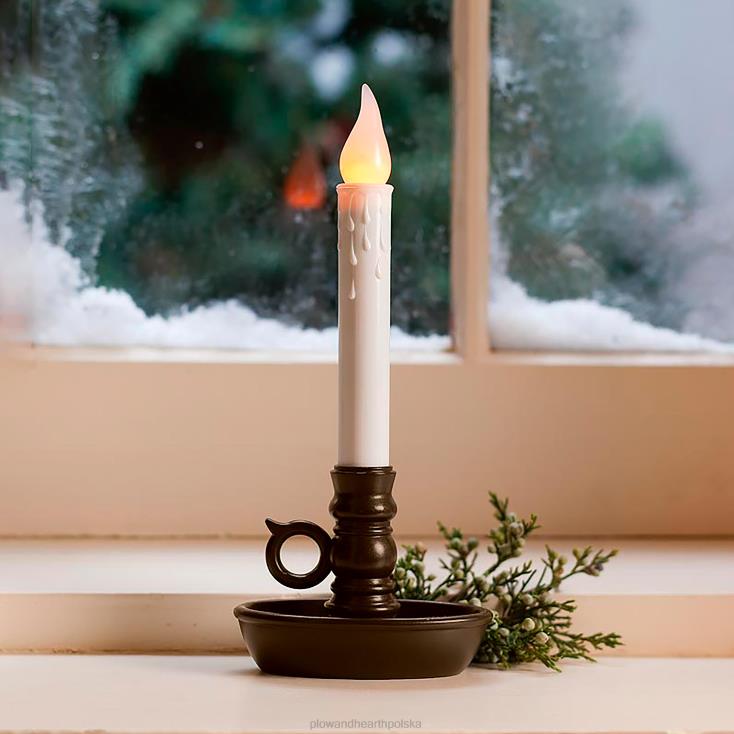 Plow & Hearth kolonialne świece okienne na baterie 02XR62165 sezonowe i prezenty