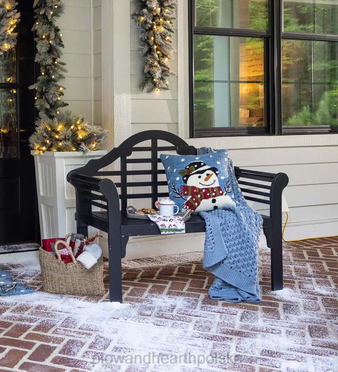 Plow & Hearth lekka, dzianinowa, wygodna narzuta akrylowa - niebieska 02XR62169 sezonowe i prezenty