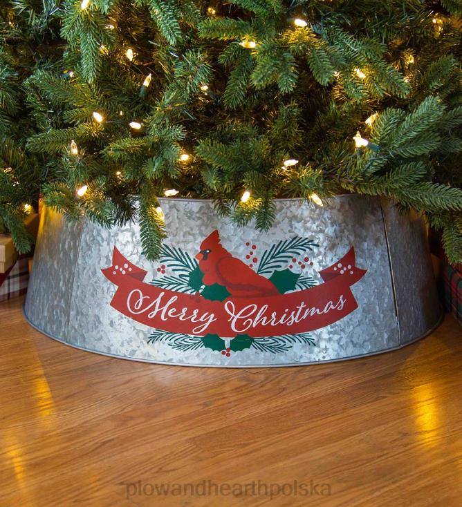 Plow & Hearth metalowy kołnierz choinkowy kardynał 02XR62298 sezonowe i prezenty