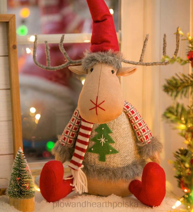 Plow & Hearth siedzący wakacyjny łoś 02XR62187 sezonowe i prezenty